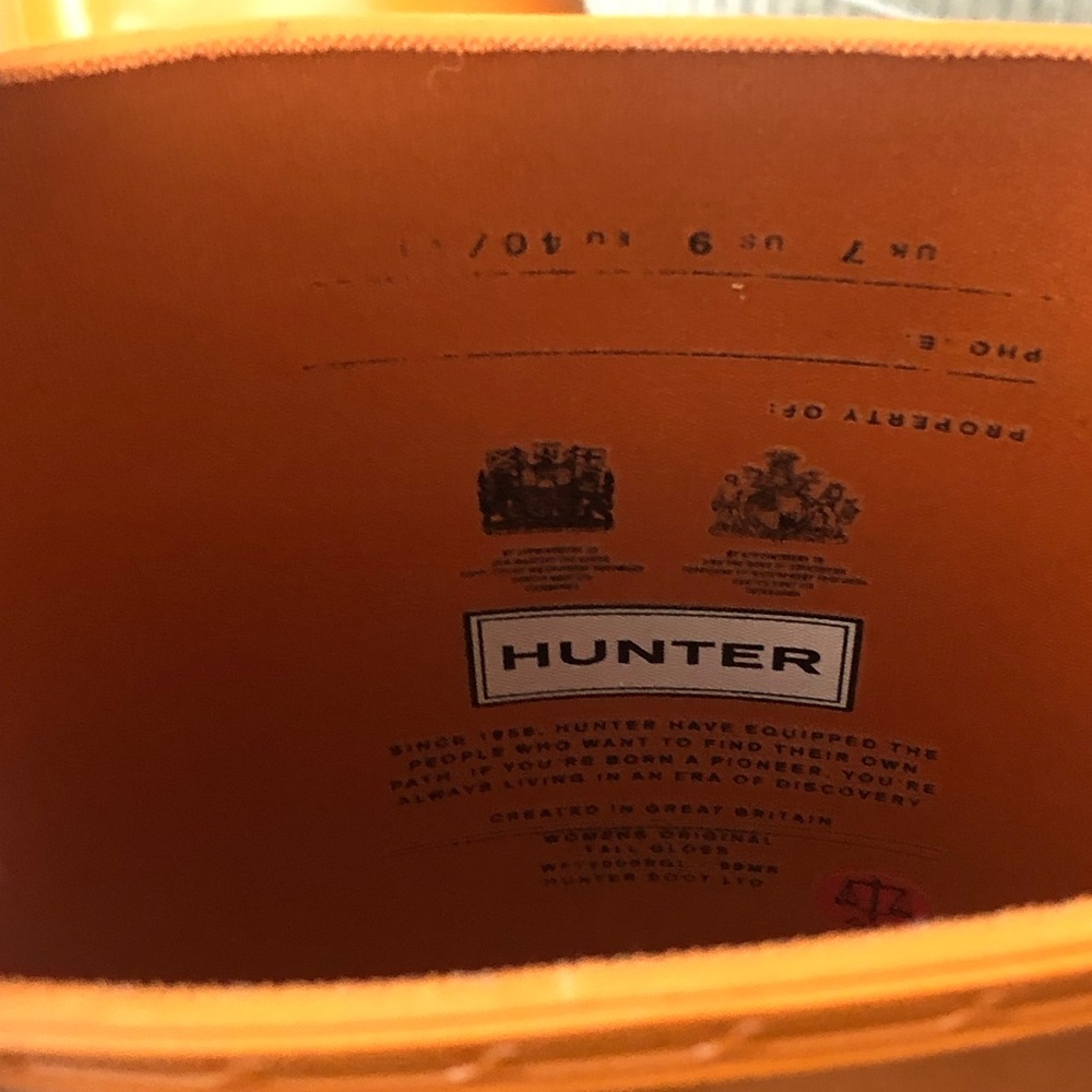 Hunter Orange Rain Tall Boots - Picture 6 of 8